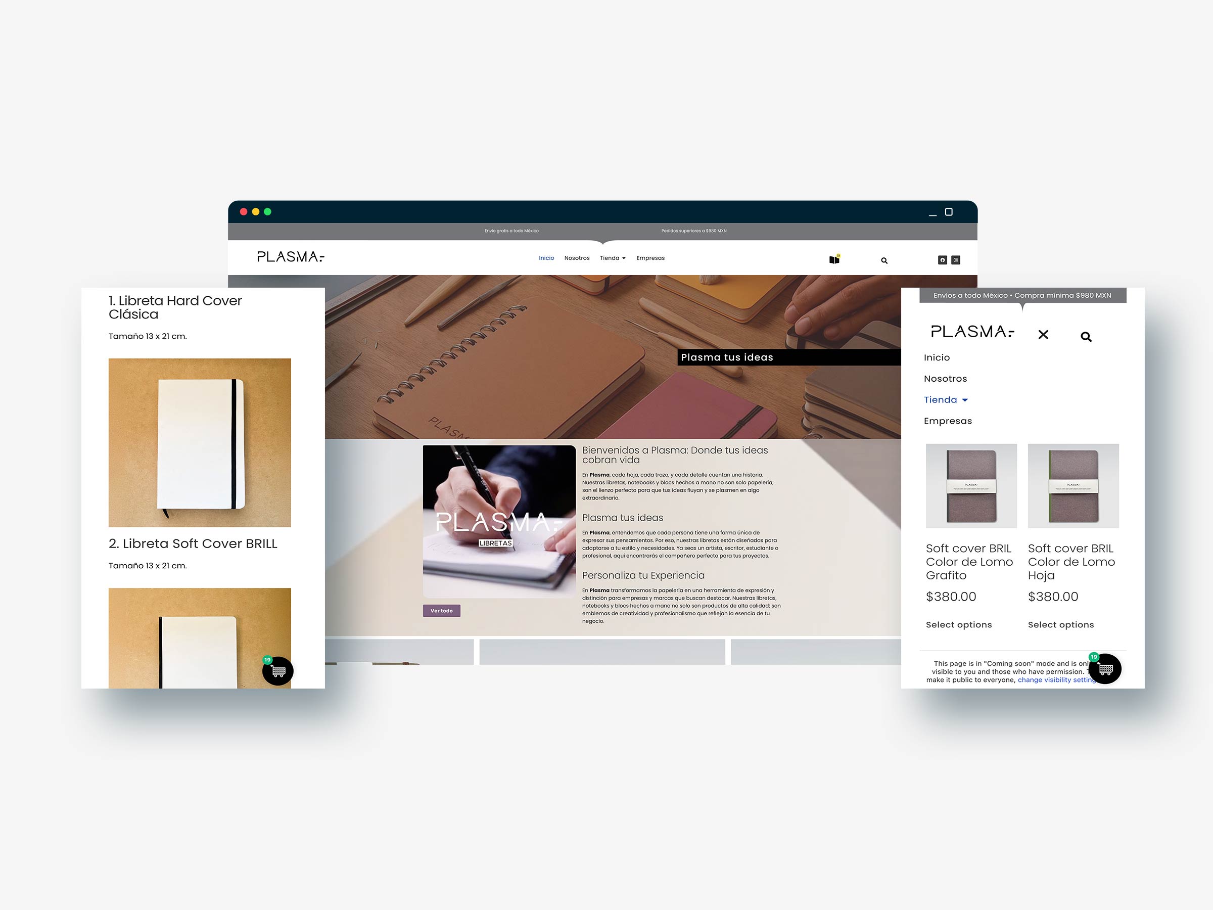 Diseño de e-commerce y UX design para Plasma