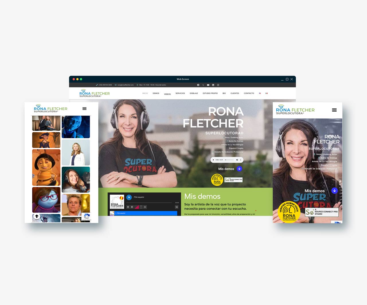 Diseño Web artista de voz