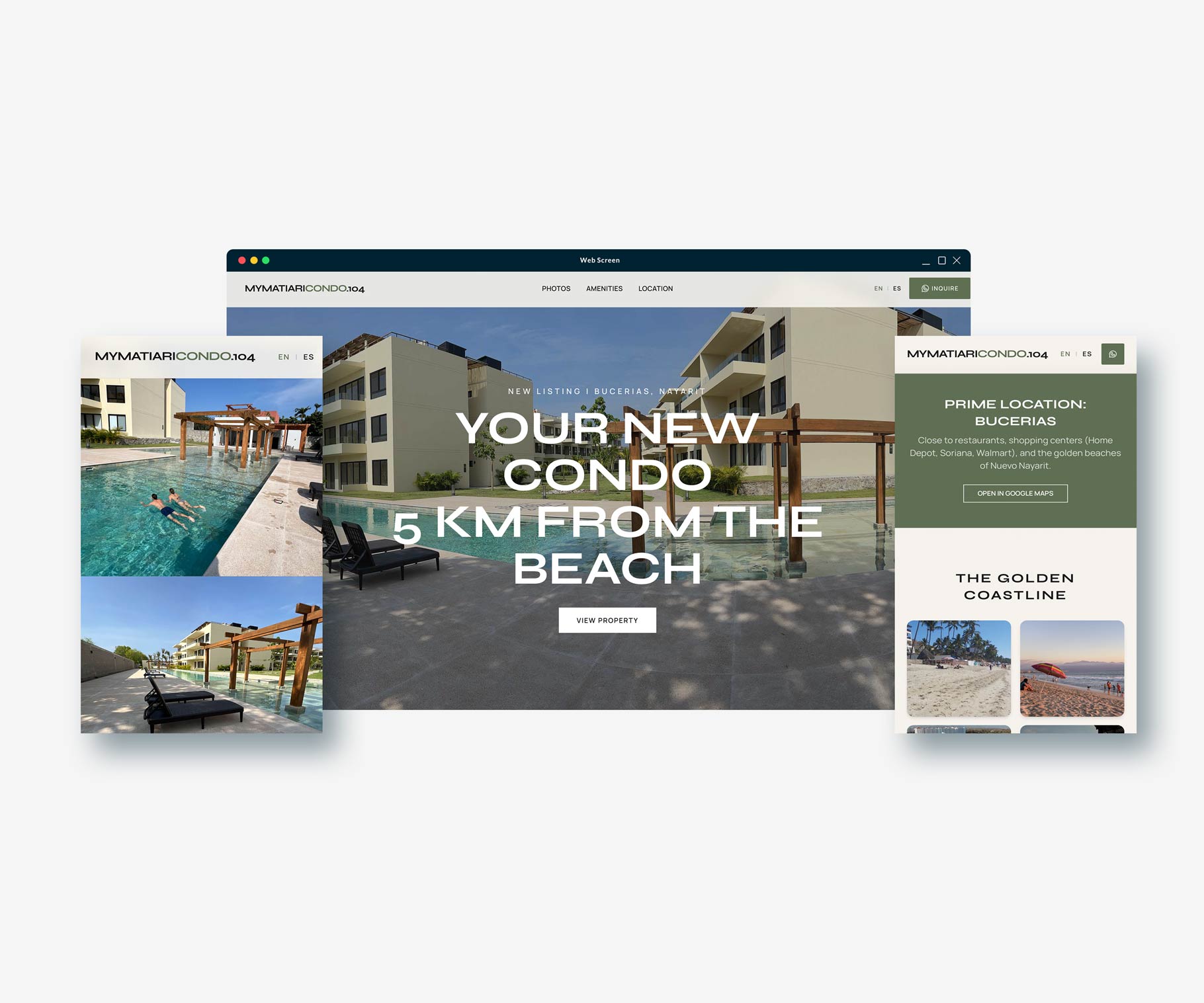 Diseño Web landing page bienes raíces alto nivel - MyMatiAricondo